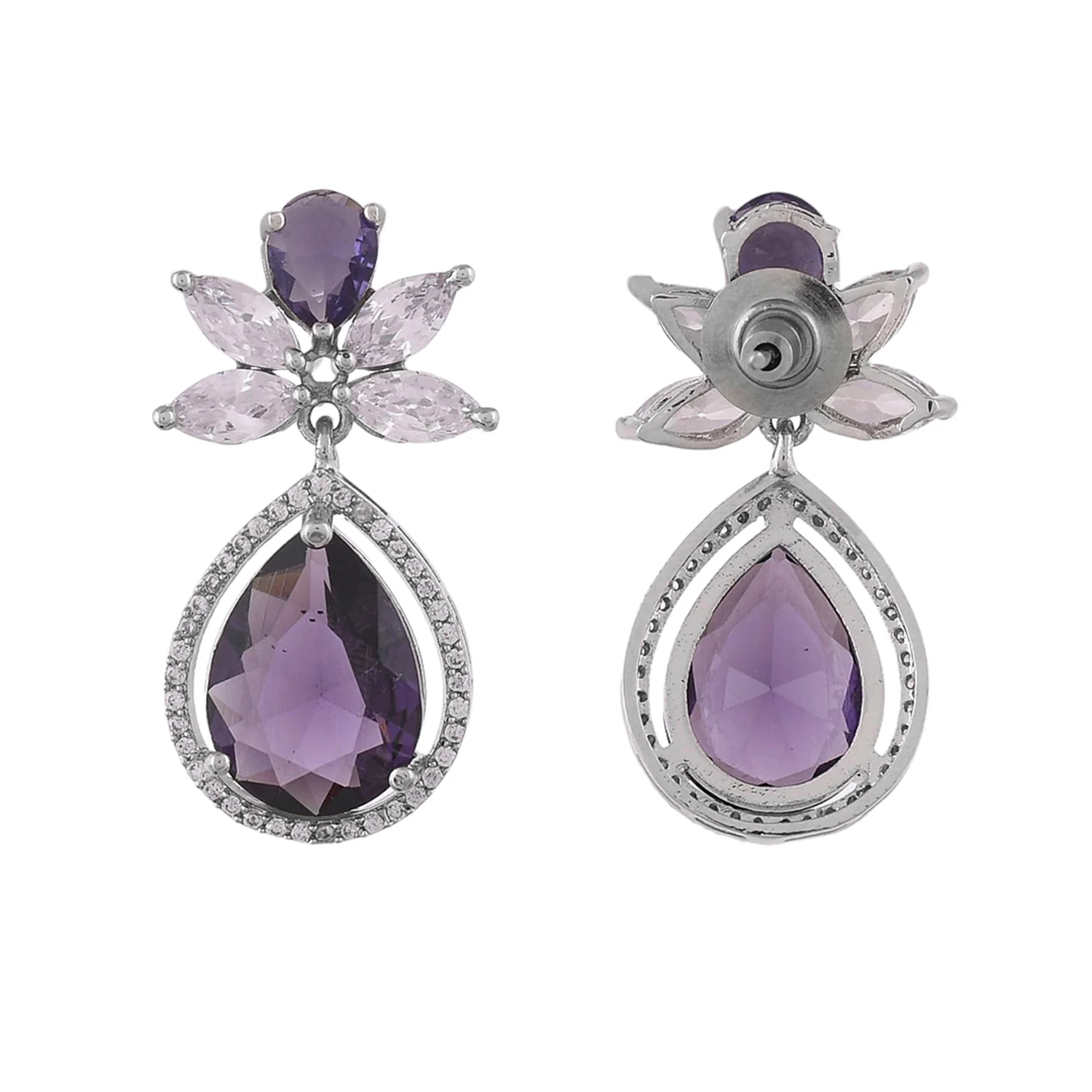 Sparkling Elegance Regal Purple Majesty Earrings - Image 5