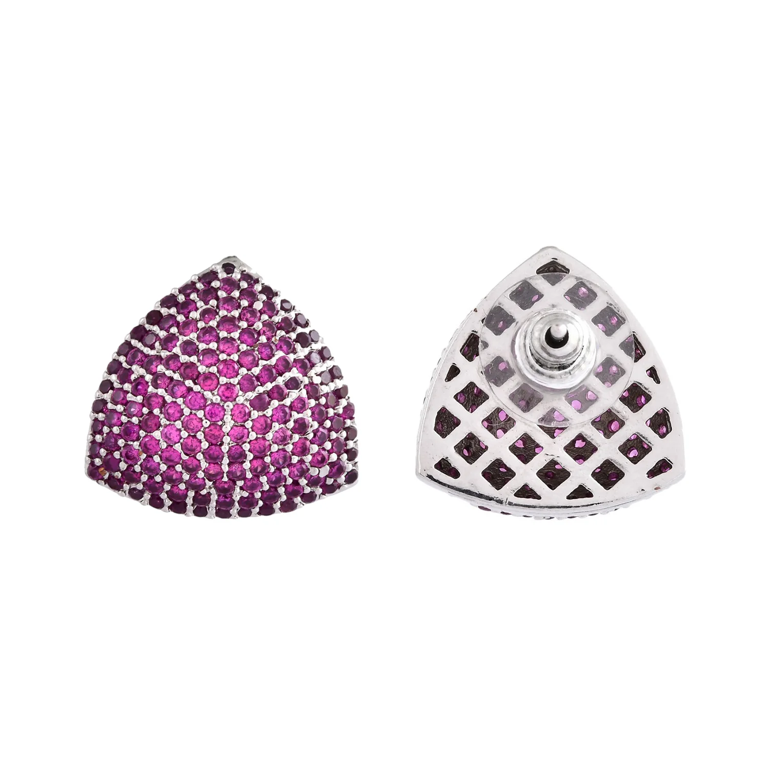 Sparkling Elegance Regal Radiance American Diamond Earrings - Image 5