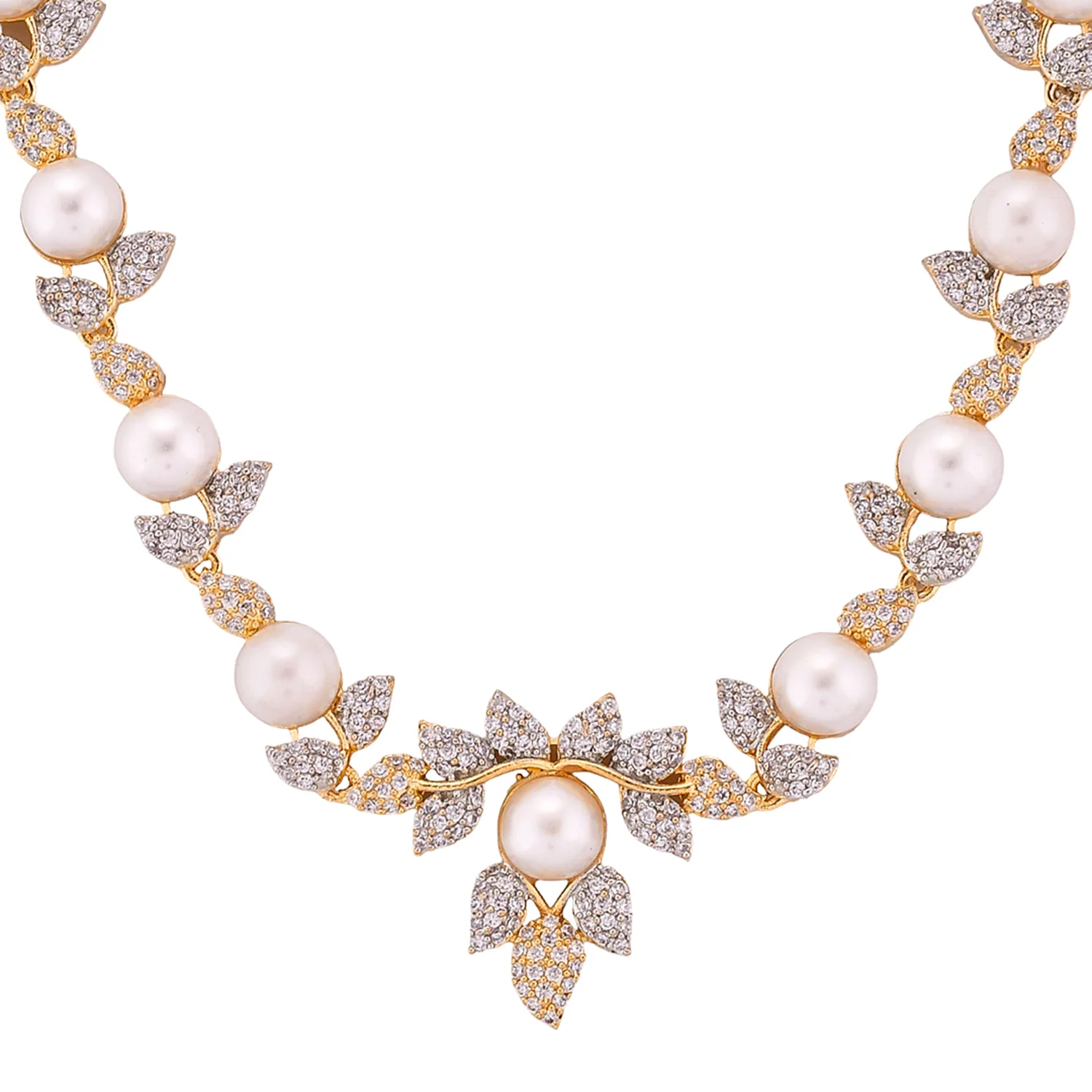 Sparkling Elegance Regal Radiance Pearl Necklace Set - Image 5