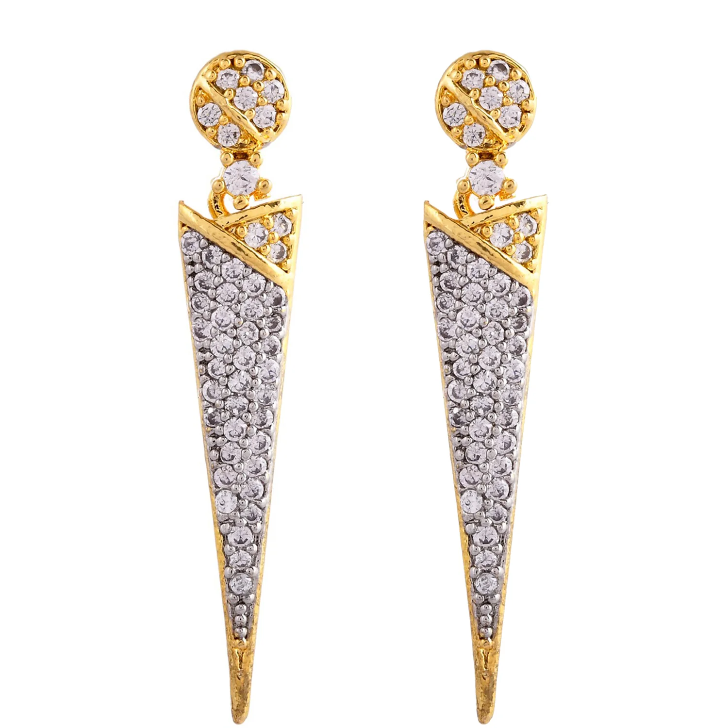 Sparkling Elegance Regal Romance American Diamond Stud Earrings - Image 4