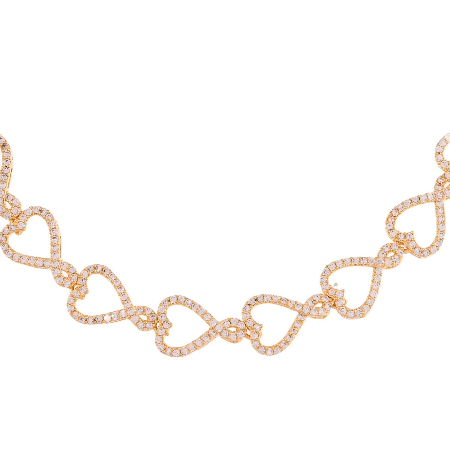 Sparkling Elegance Romantic American Diamond Heart Necklace Set - Image 5