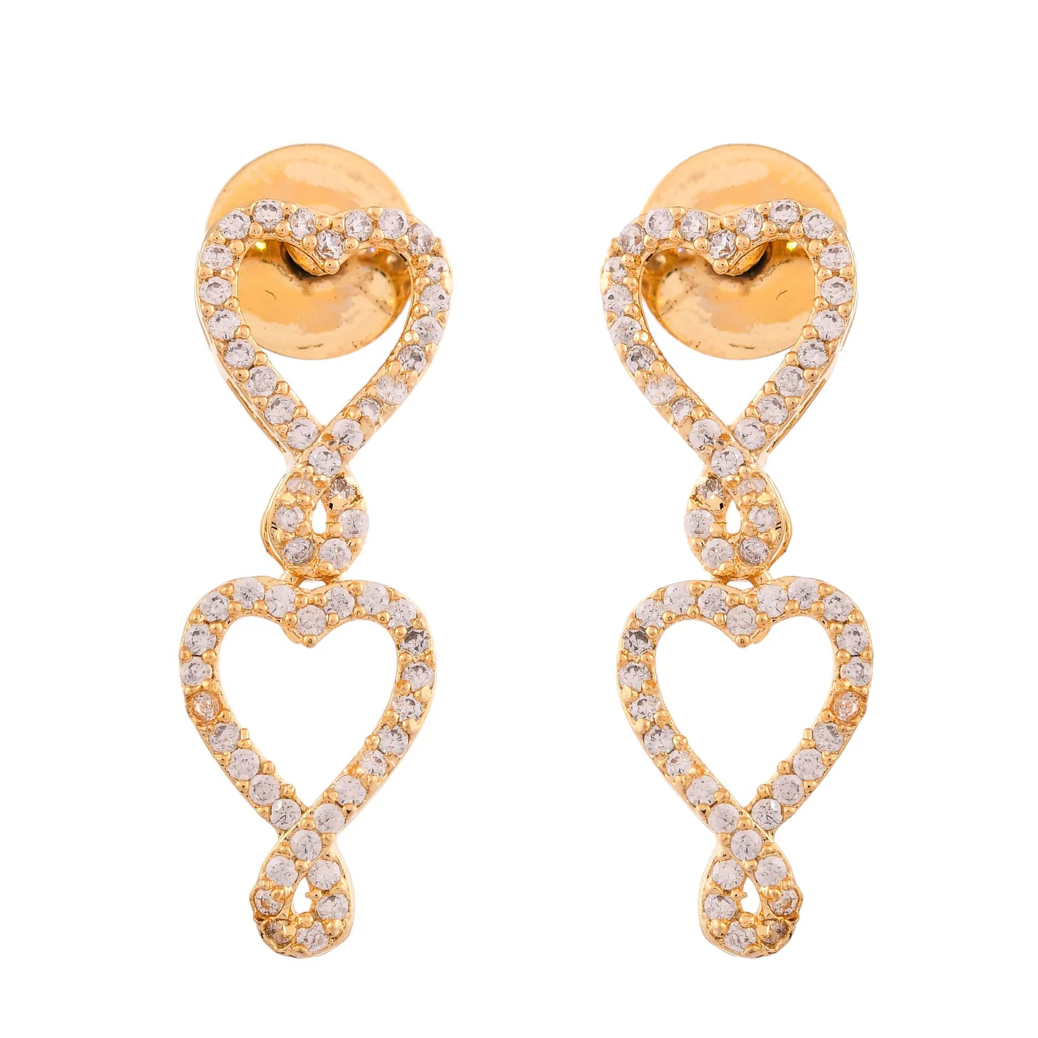 Sparkling Elegance Romantic American Diamond Heart Necklace Set - Image 6
