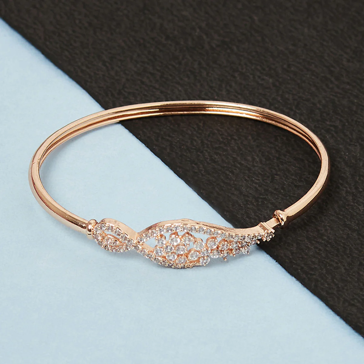 Sparkling Elegance Rose Gold CZ Bracelet