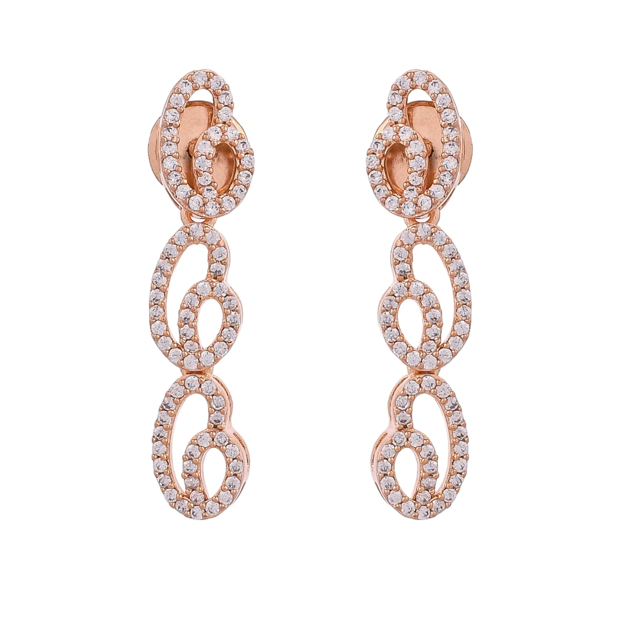 Sparkling Elegance Rose Radiance Curved Necklace Set - Image 6
