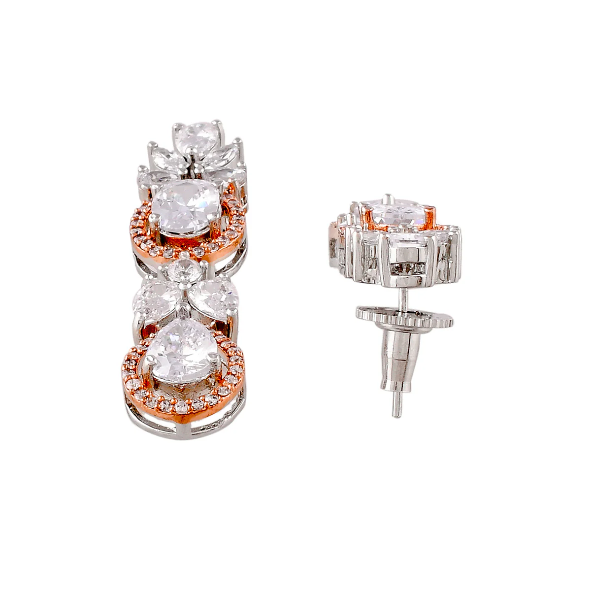 Sparkling Elegance Round and Teardrop Cut CZ Jewellery Set - Image 6
