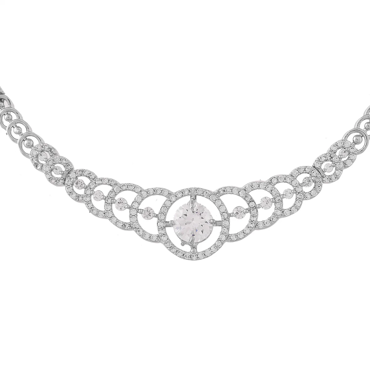 Sparkling Elegance Round Cut CZ Jewellery Set - Image 4