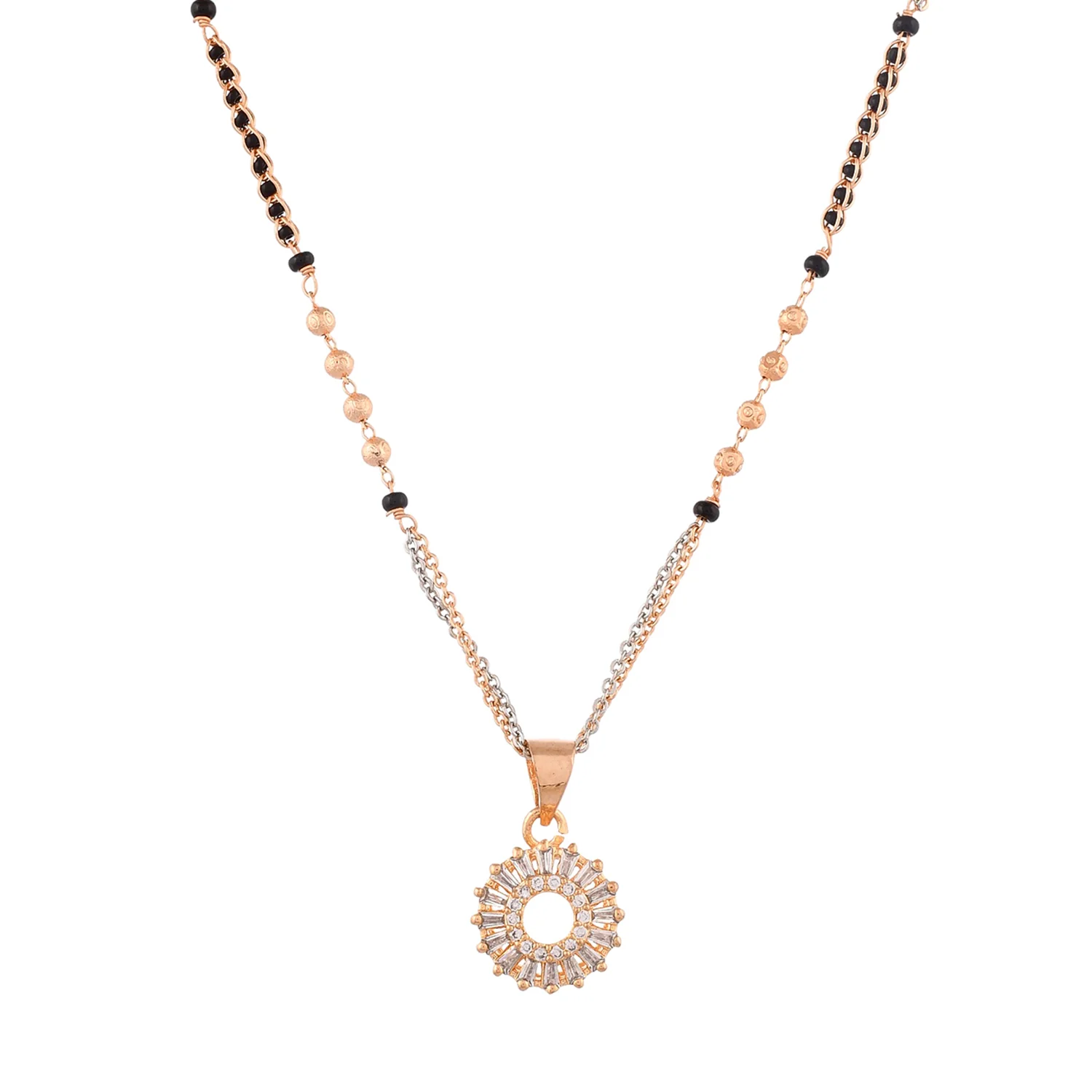 Sparkling Elegance Round Cut Cz Mangalsutra - Image 3