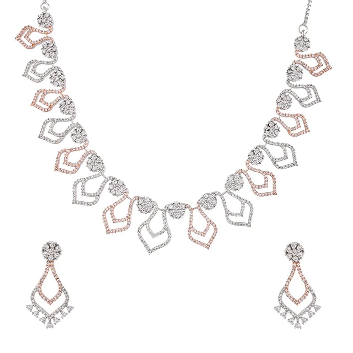 Sparkling Elegance Round Cut Zircon Jewellery Set - Image 3