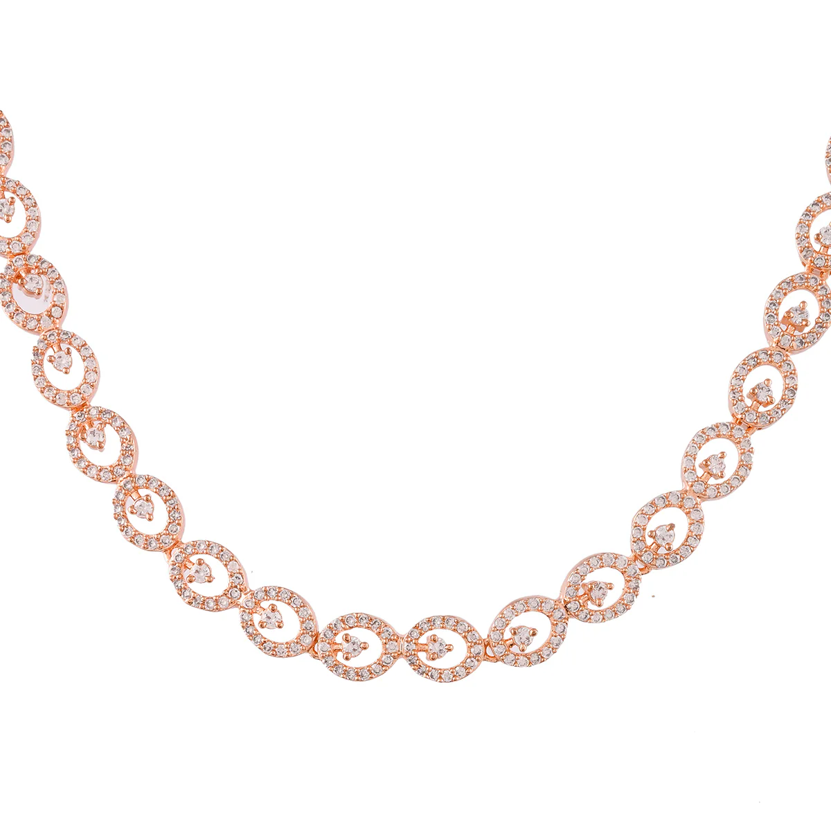 Sparkling Elegance Round Cut Zirconia Jewellery Set - Image 5