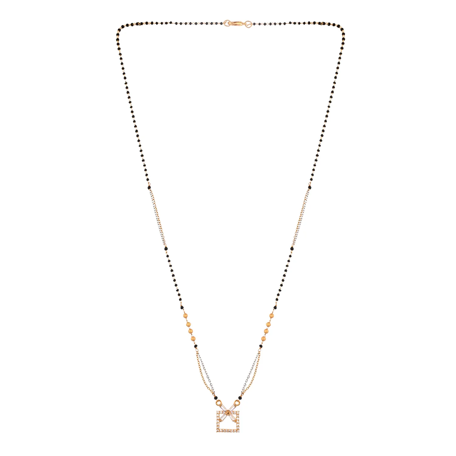 Sparkling Elegance Round Cut Zirconia Mangalsutra - Image 4
