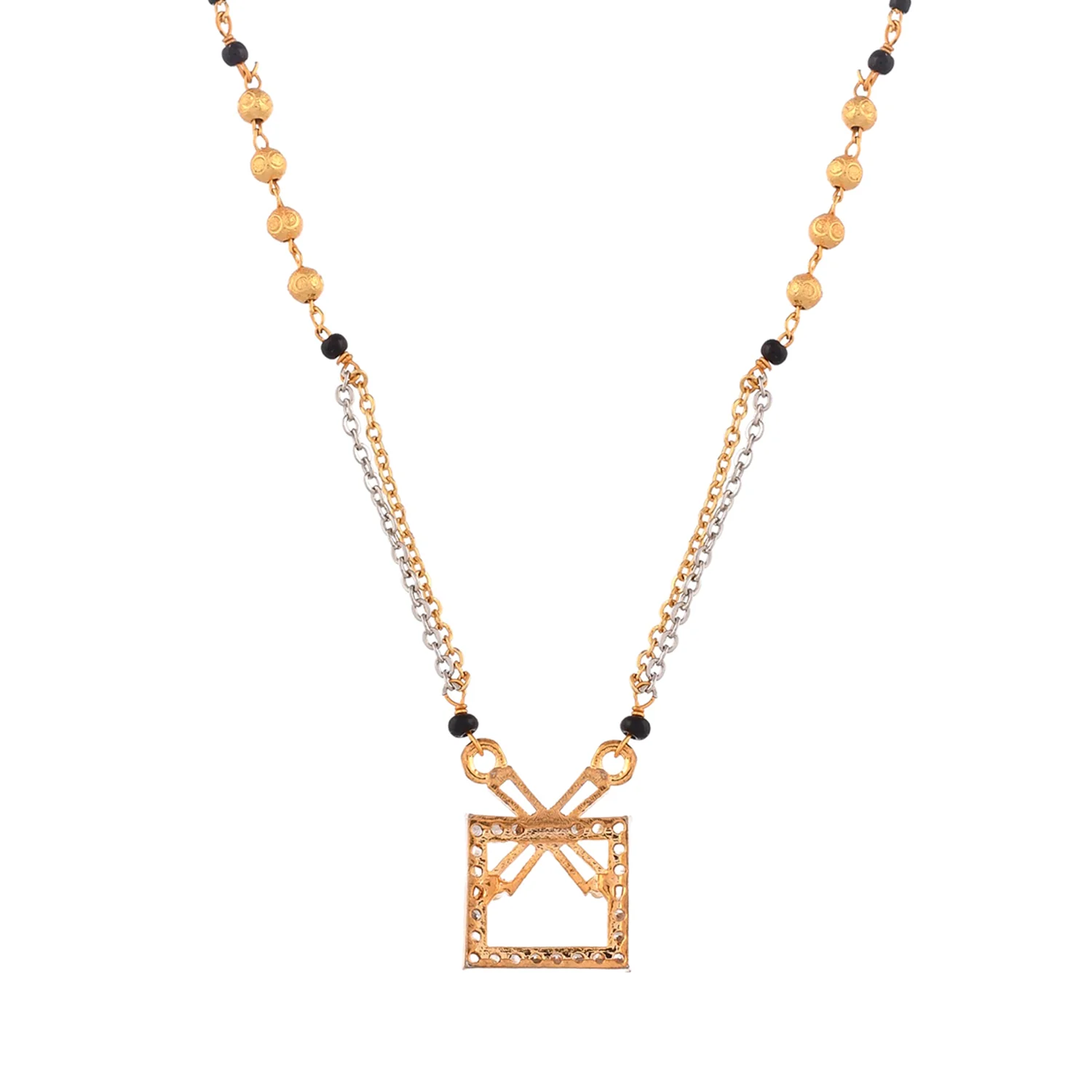 Sparkling Elegance Round Cut Zirconia Mangalsutra - Image 5