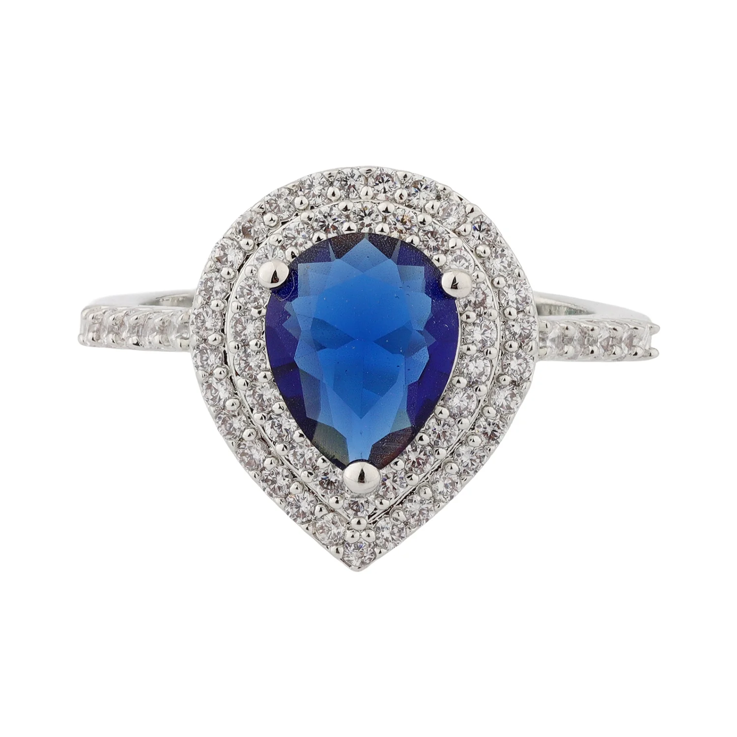 Sparkling Elegance Sapphire Glow Statement Ring - Image 4