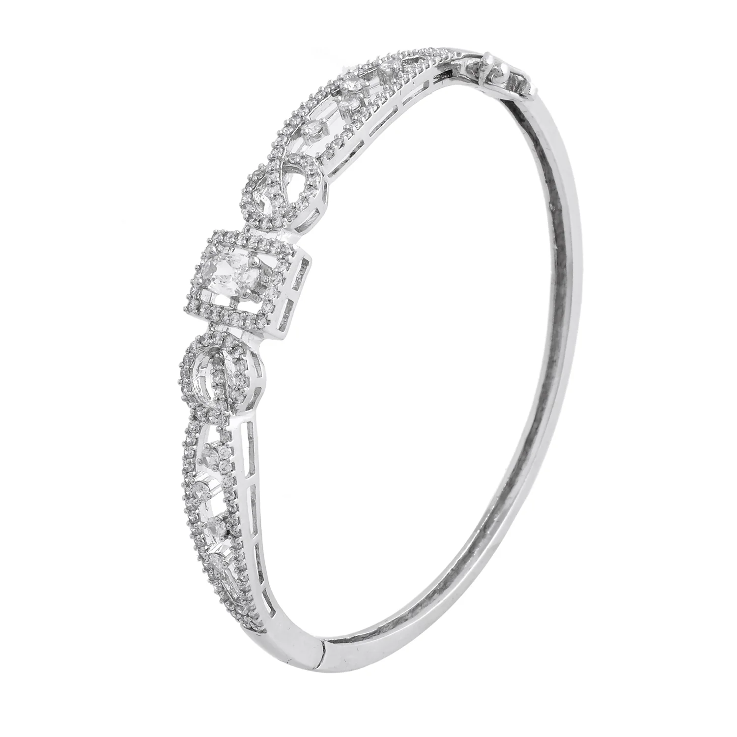 Sparkling Elegance Shimmering Crown American Diamond Bracelet - Image 4