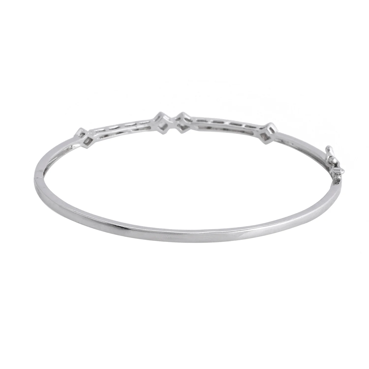 Sparkling Elegance Silver Reverie American Diamond Bracelet - Image 5