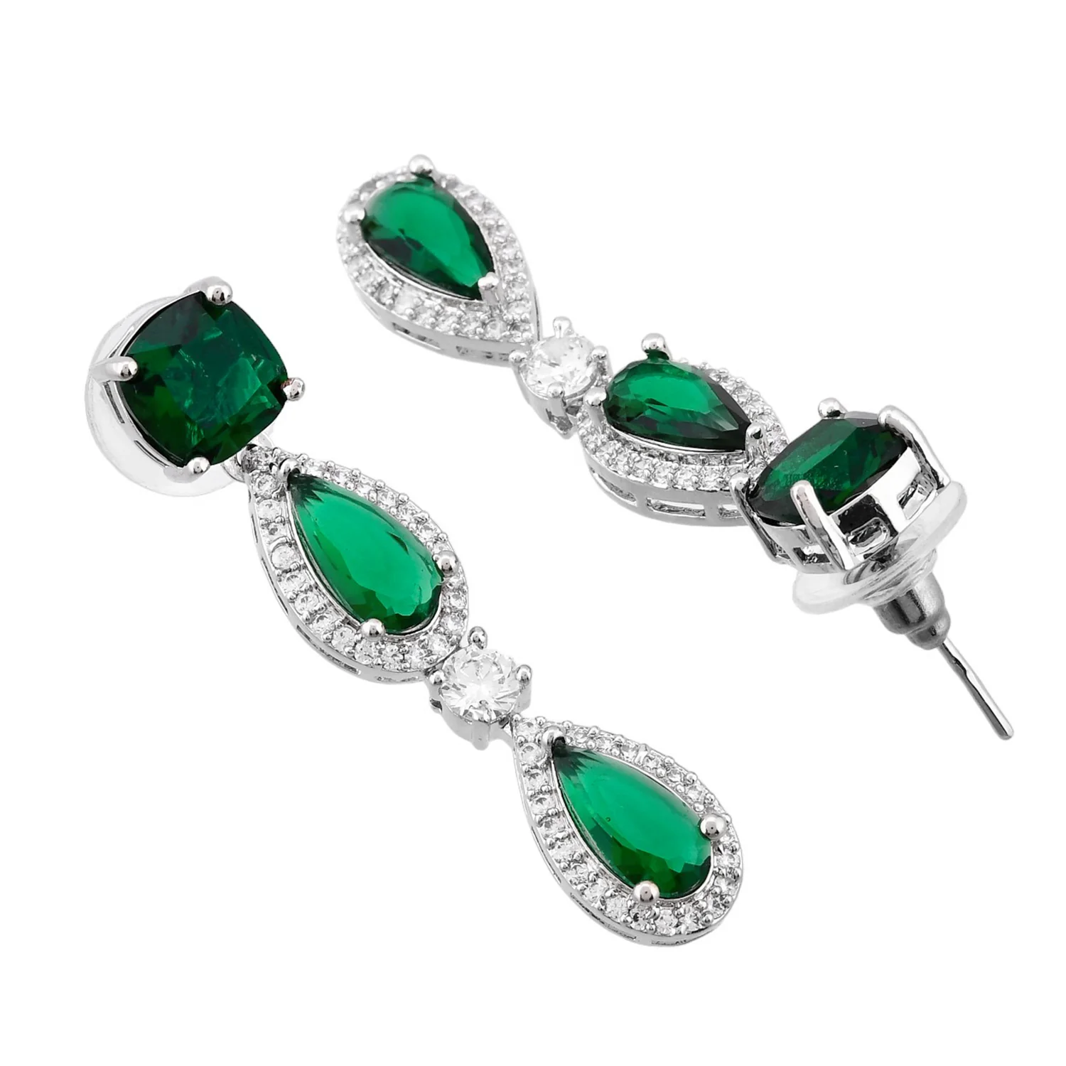 Sparkling Elegance Sparkling Affair American Diamond Necklace Set - Image 7