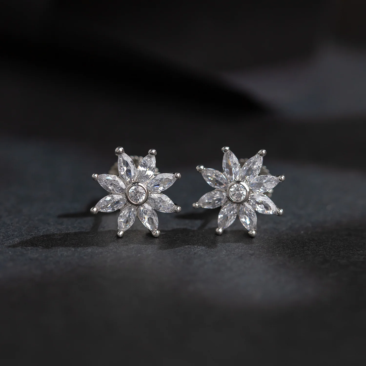 Sparkling Elegance Starburst Radiance Stud Earrings
