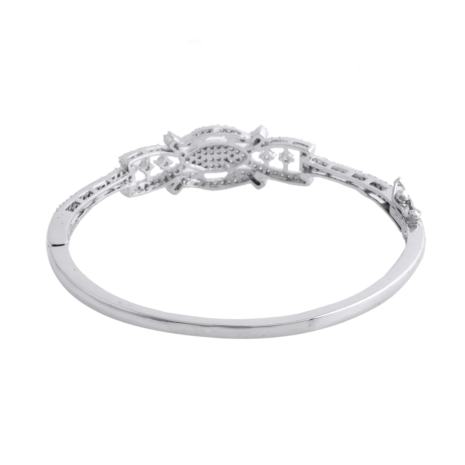 Sparkling Elegance Starry Lattice American Diamond Bracelet - Image 5