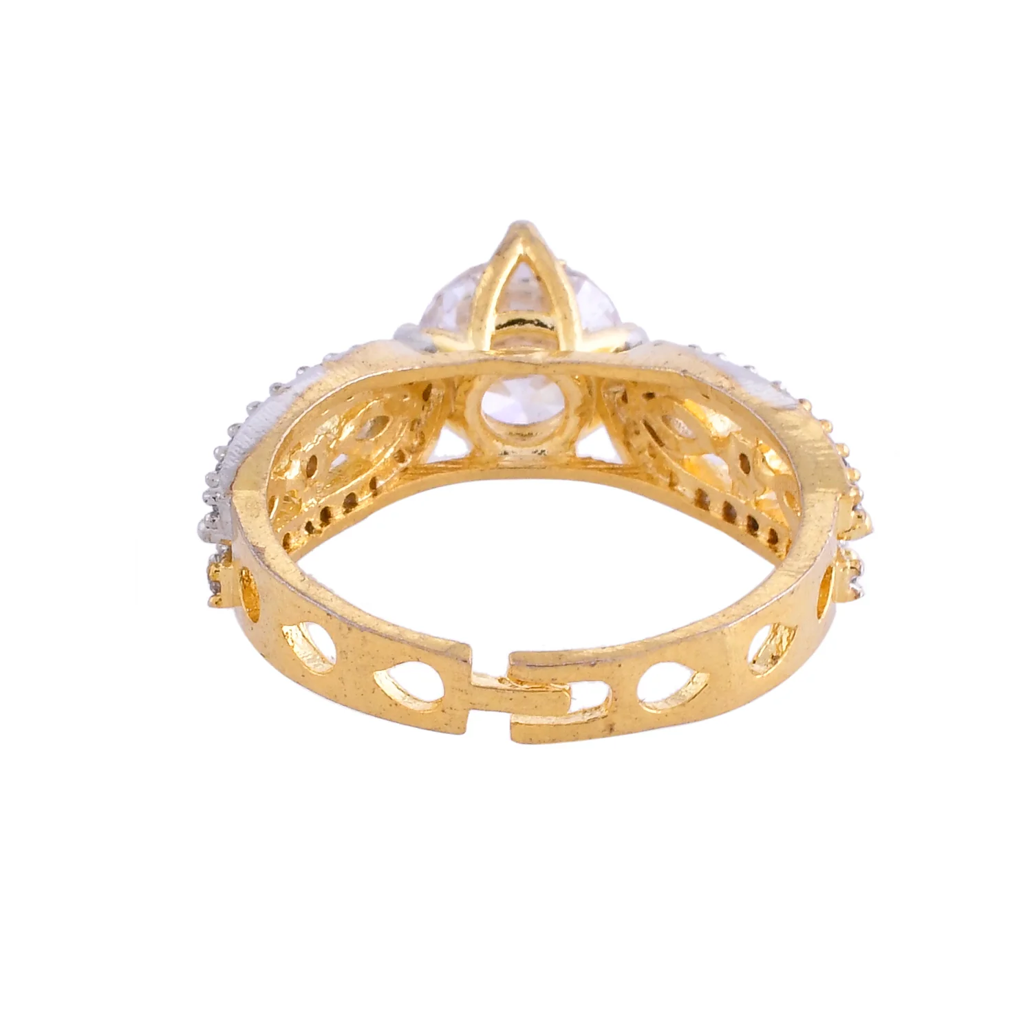 Sparkling Elegance Stellar Solitaire American Diamond Ring - Image 5