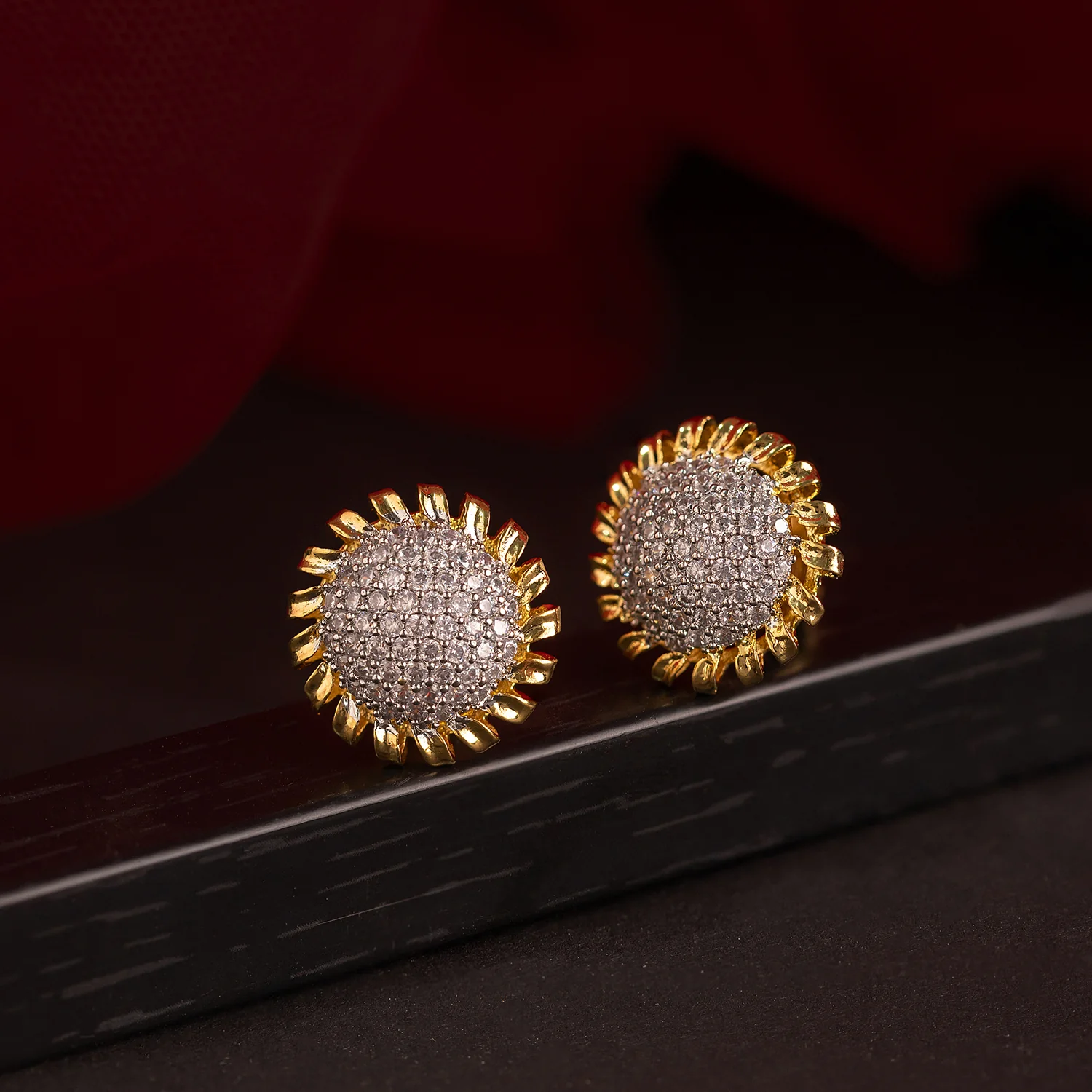 Sparkling Elegance Sun-Kissed Sparkle Stud Earrings