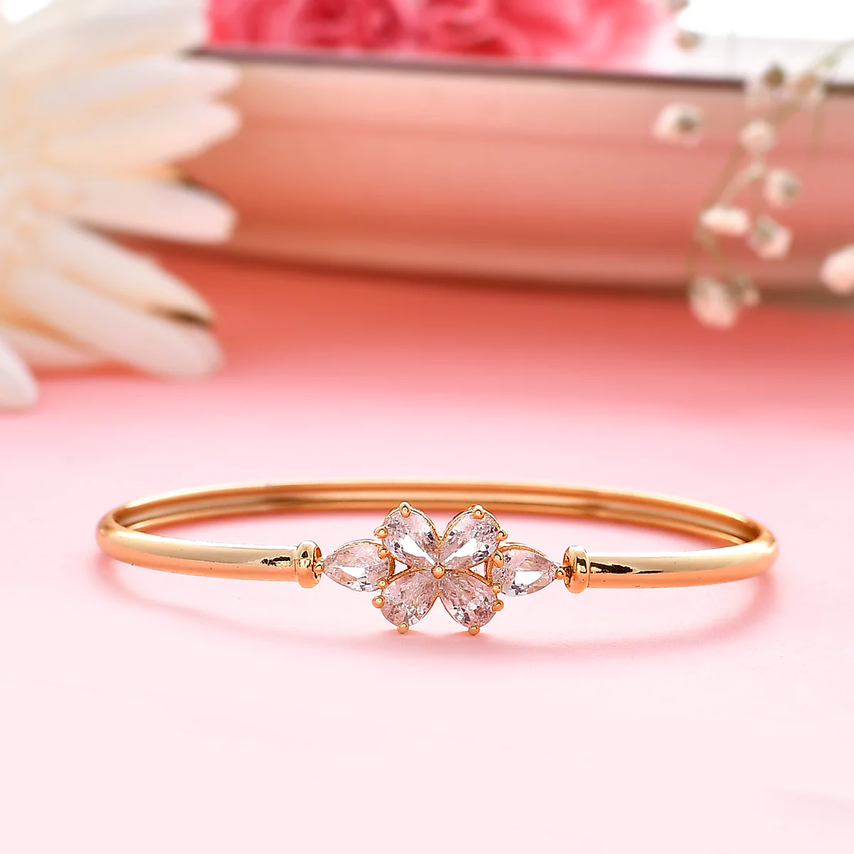 Sparkling Elegance Teardrop and Pear Cut CZ Bracelet