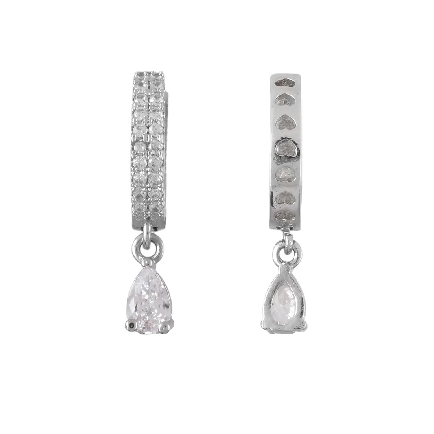 Sparkling Elegance Teardrop And Round Cut Cz Casual Earrings - Image 4