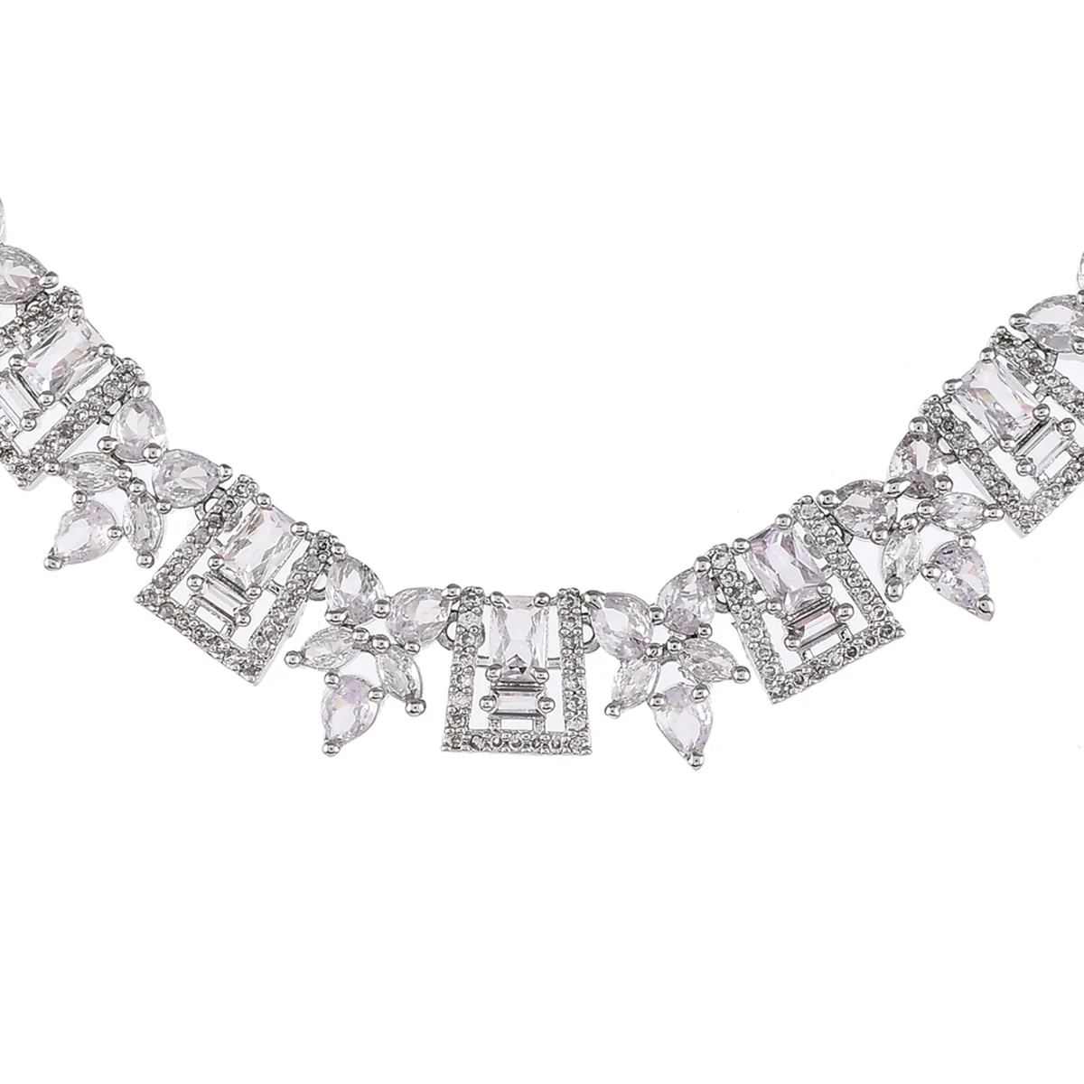 Sparkling Elegance Teardrop Cut CZ Jewellery Set - Image 4