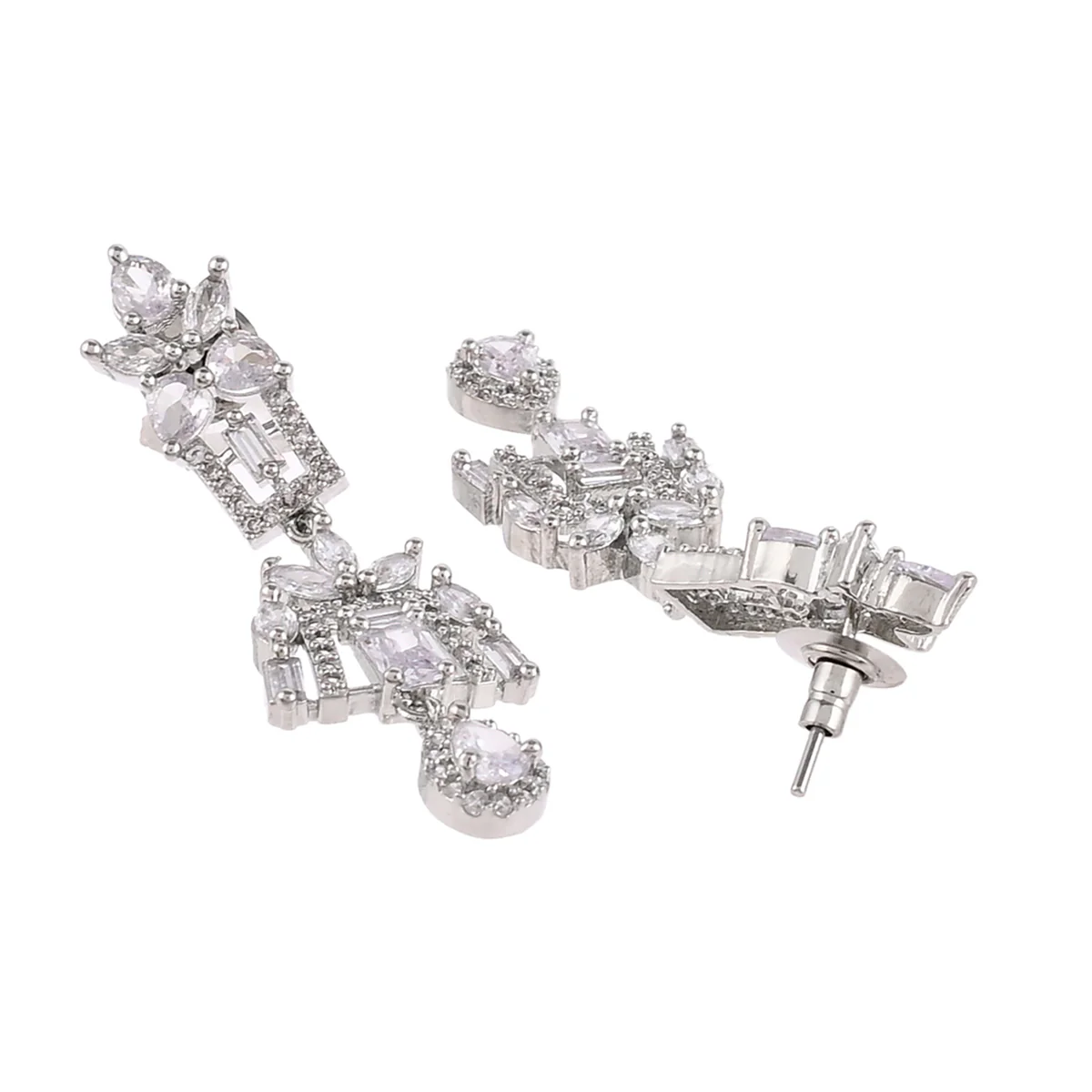 Sparkling Elegance Teardrop Cut CZ Jewellery Set - Image 5