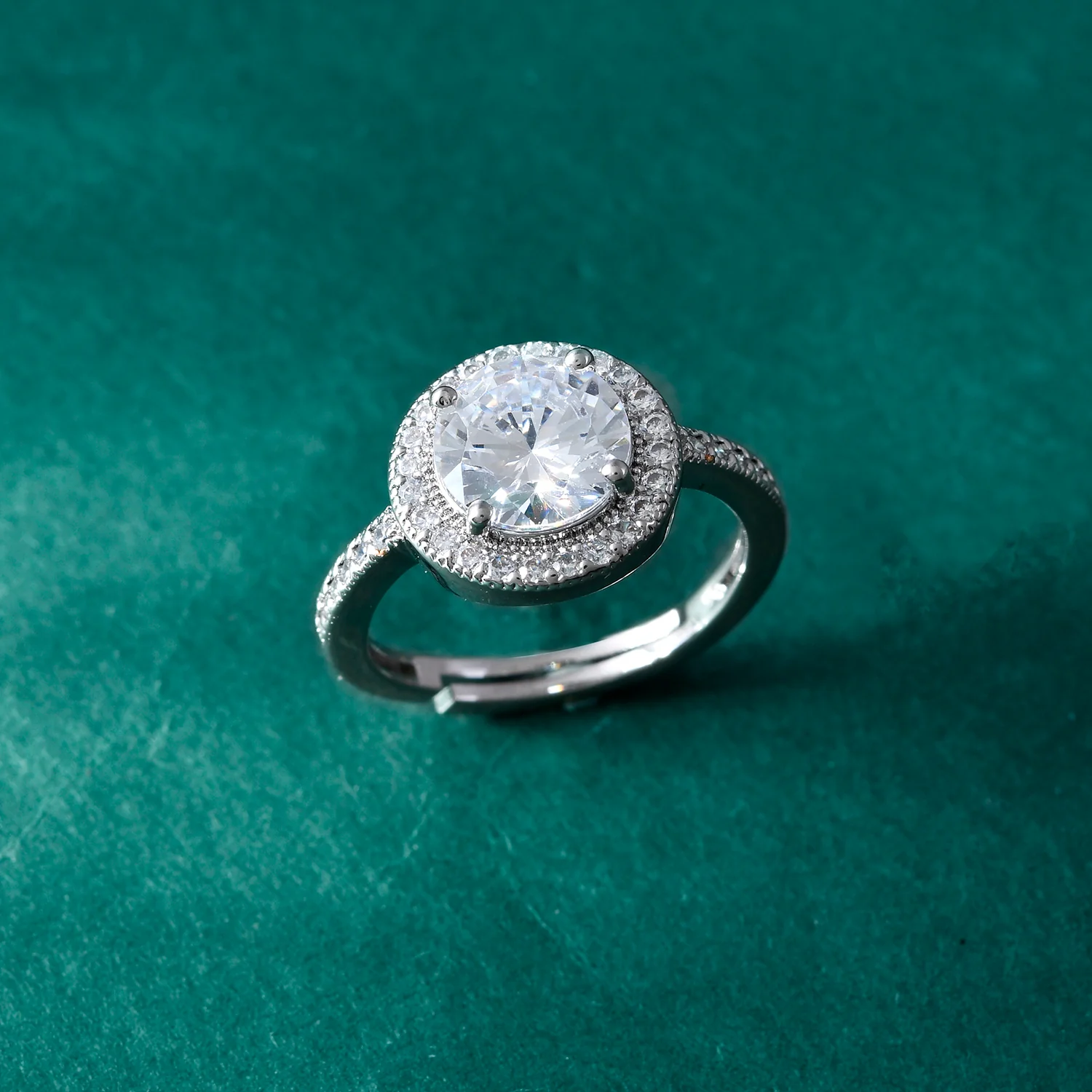 Sparkling Elegance Timeless American Diamond Solitaire Ring