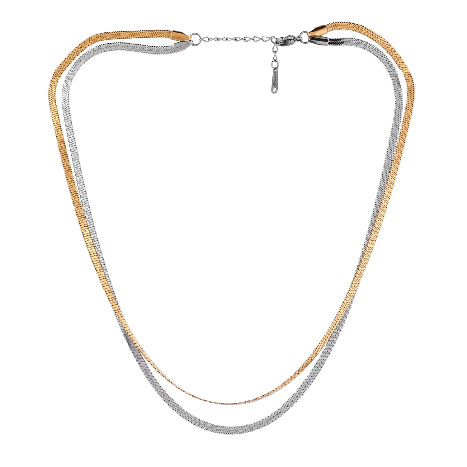 Sparkling Elegance Timeless Duo Double Layer Necklace - Image 4