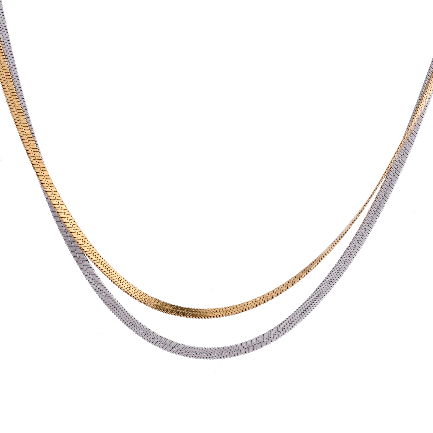Sparkling Elegance Timeless Duo Double Layer Necklace - Image 6