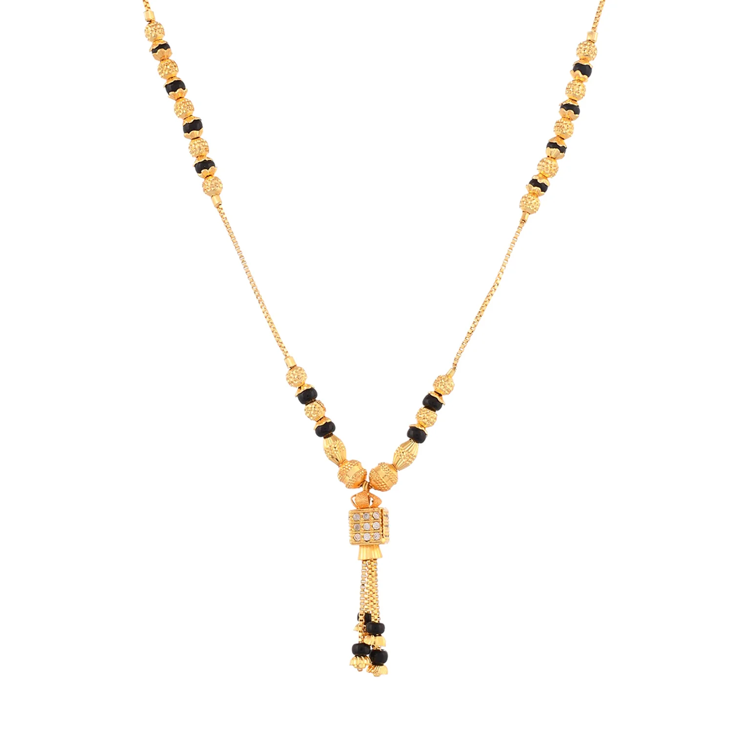 Sparkling Elegance Traditional Beaded Cz Mangalsutra - Image 3