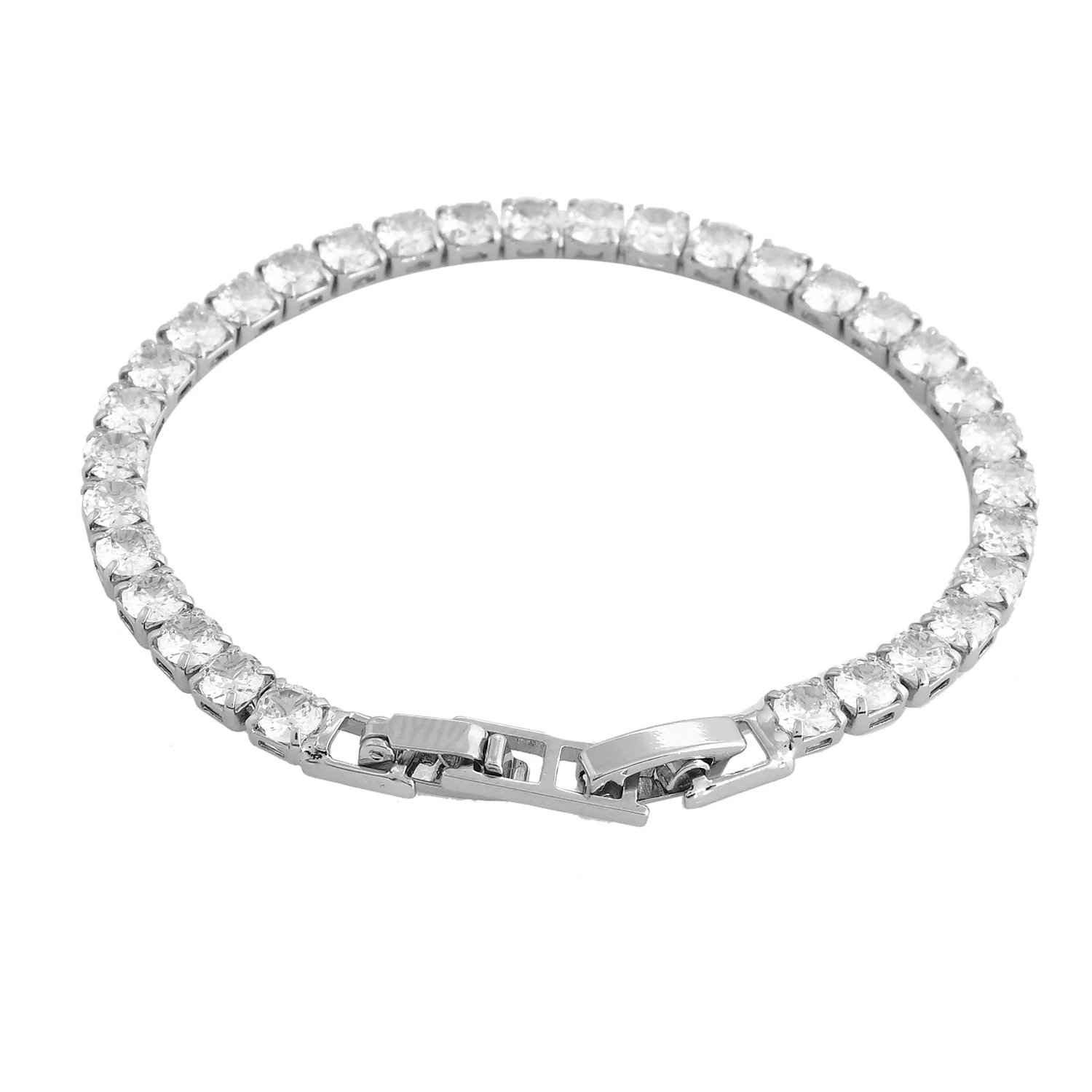Sparkling Elegance Twilight Crystal American Diamond Tennis Bracelet - Image 5
