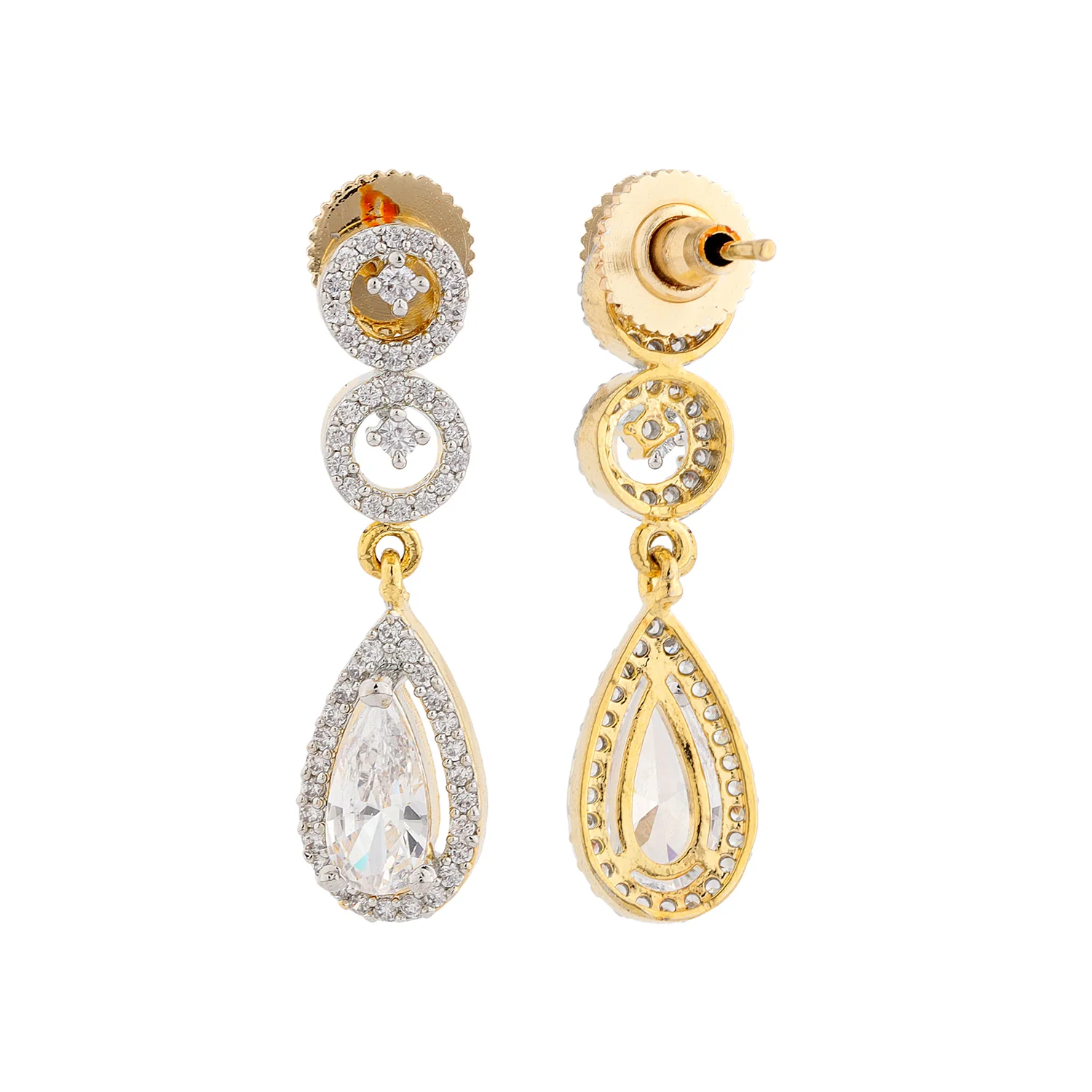 Sparkling Elegance Twinkling Grace Dangler Earrings - Image 5