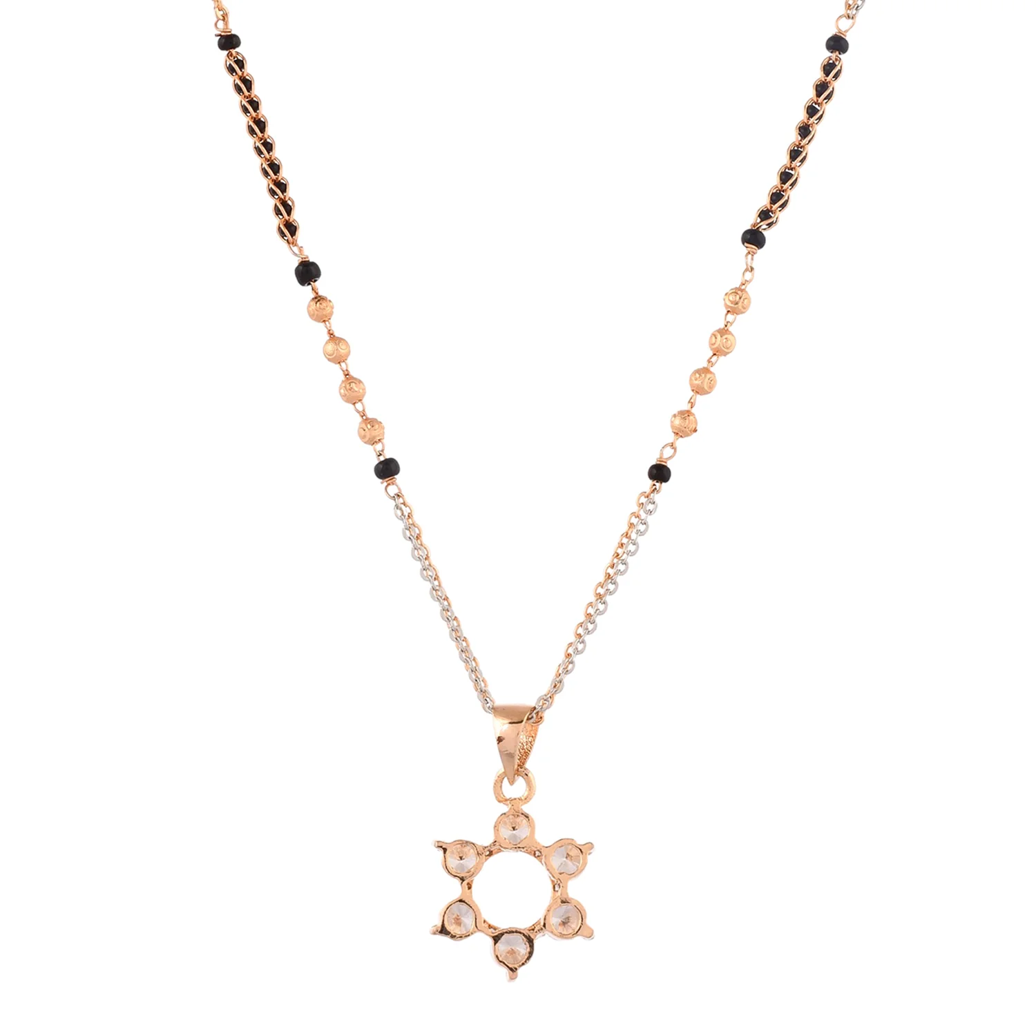 Sparkling Elegance Zirconia Gems Beaded Mangalsutra - Image 5