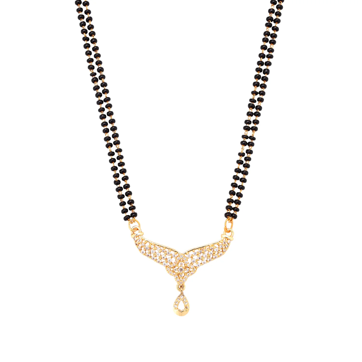 Sparkling Elegance Zirconia Lattice Design Mangalsutra - Image 3