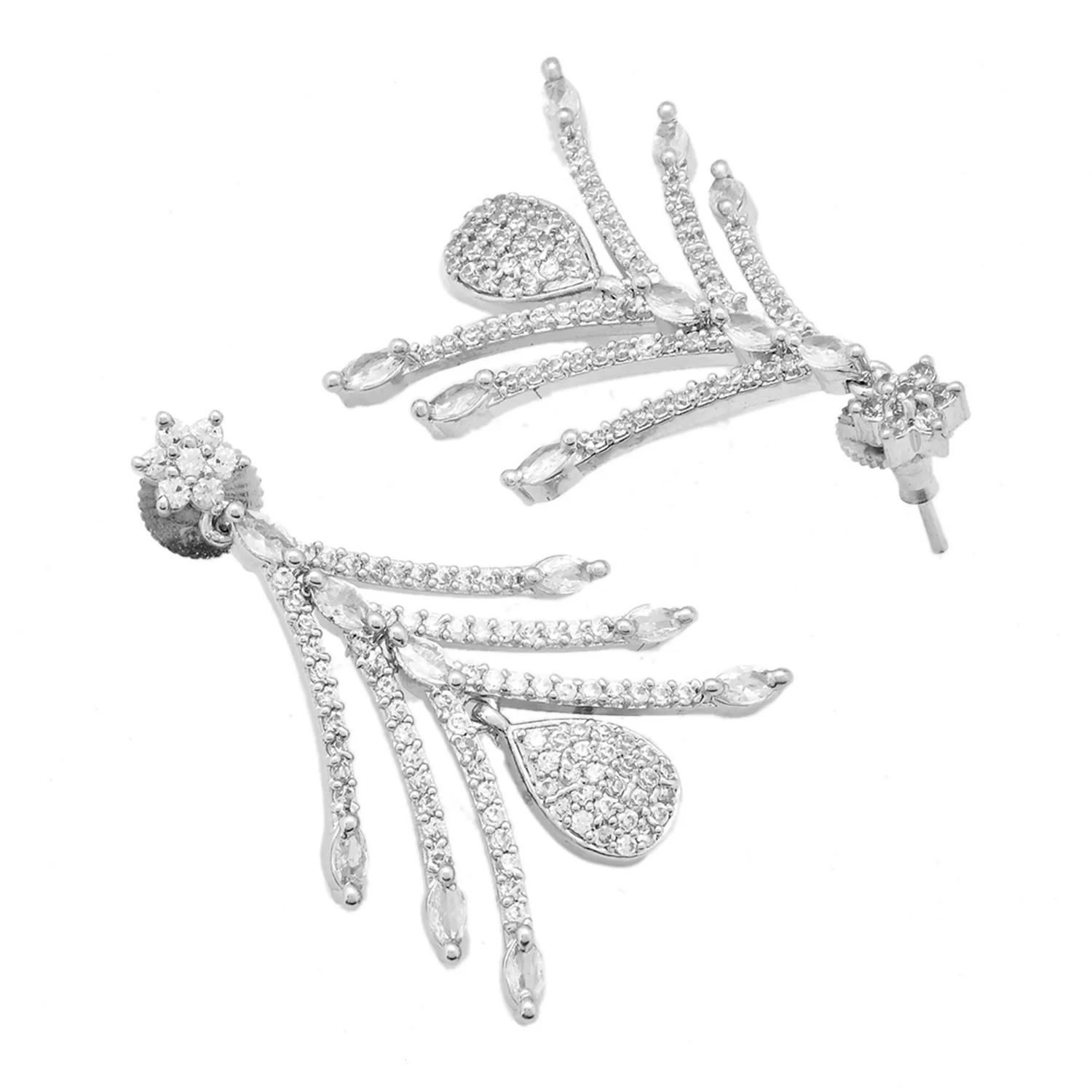 Sparkling Essential Luxurious Crystal American Diamond Necklace Set - Image 8