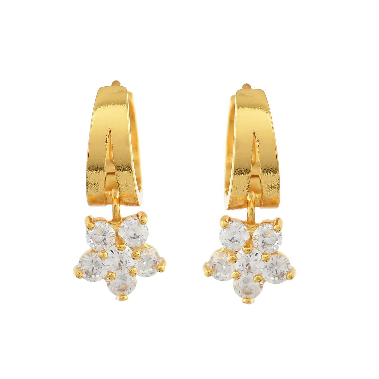 Sparkling Essentials Blossom Gold Hoop Earrings - Image 4