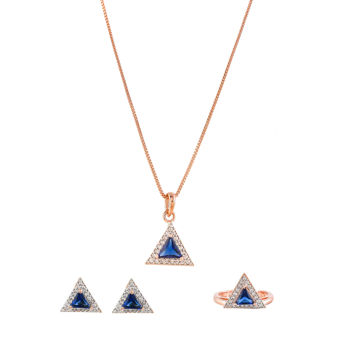 Sparkling Essentials Blue Triangle Cut Zirconia Box Set - Image 3