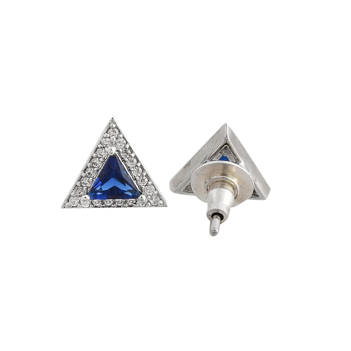 Sparkling Essentials Blue Triangular Mangalsutra Set - Image 5