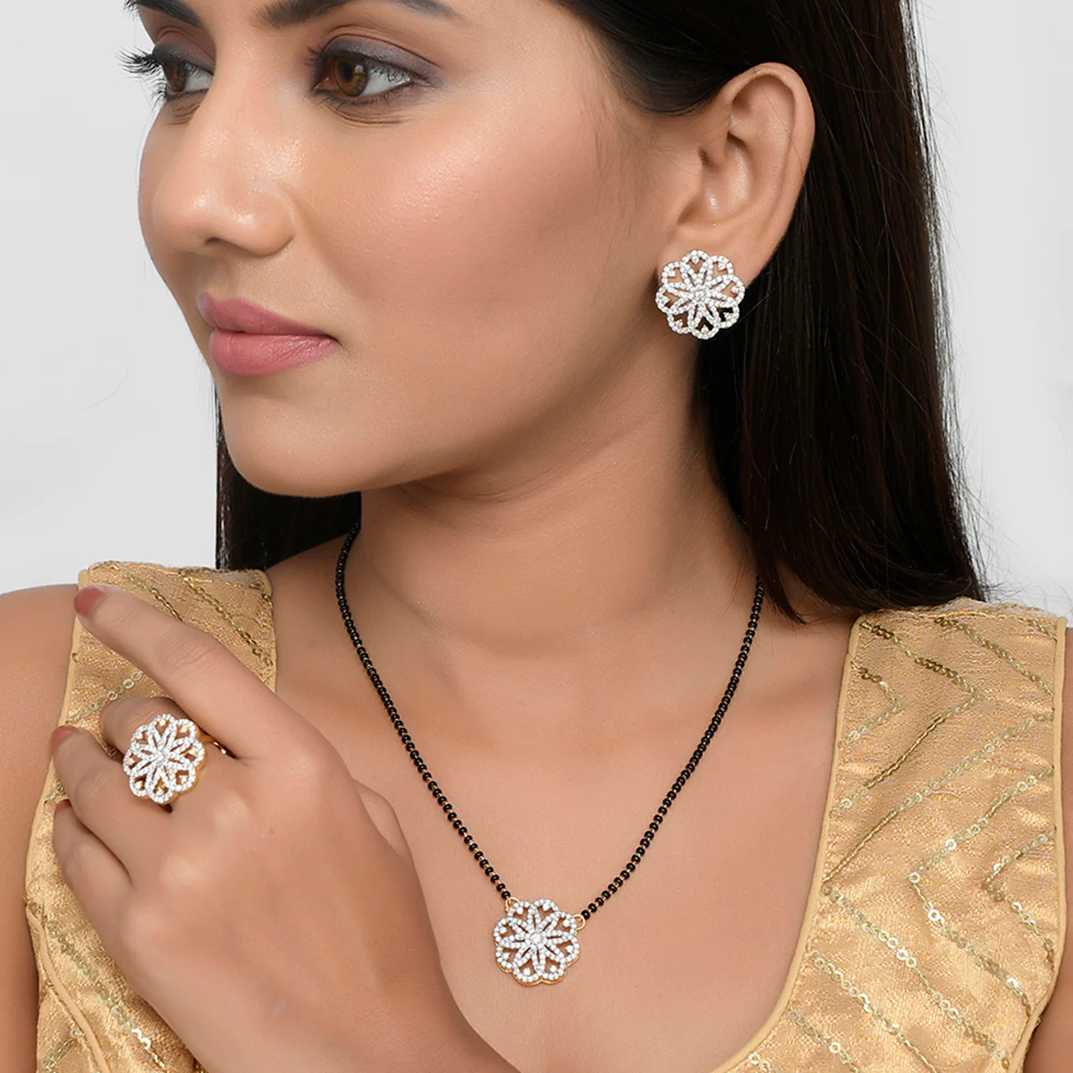 Sparkling Essentials Cluster Setting Clear CZ Box Set - Image 2