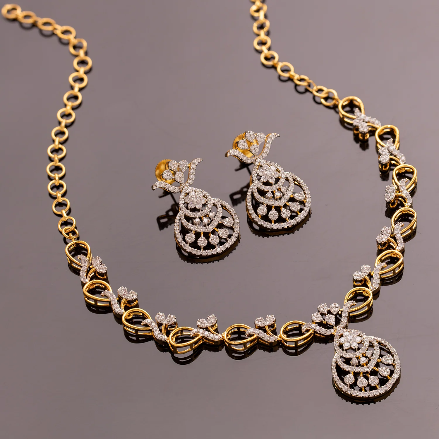 Sparkling Essentials Florinelle American Diamond Necklace Set