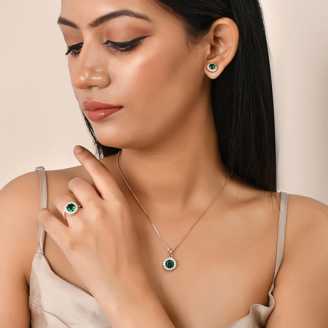Sparkling Essentials Green Round Cut Zirconia Box Set - Image 2