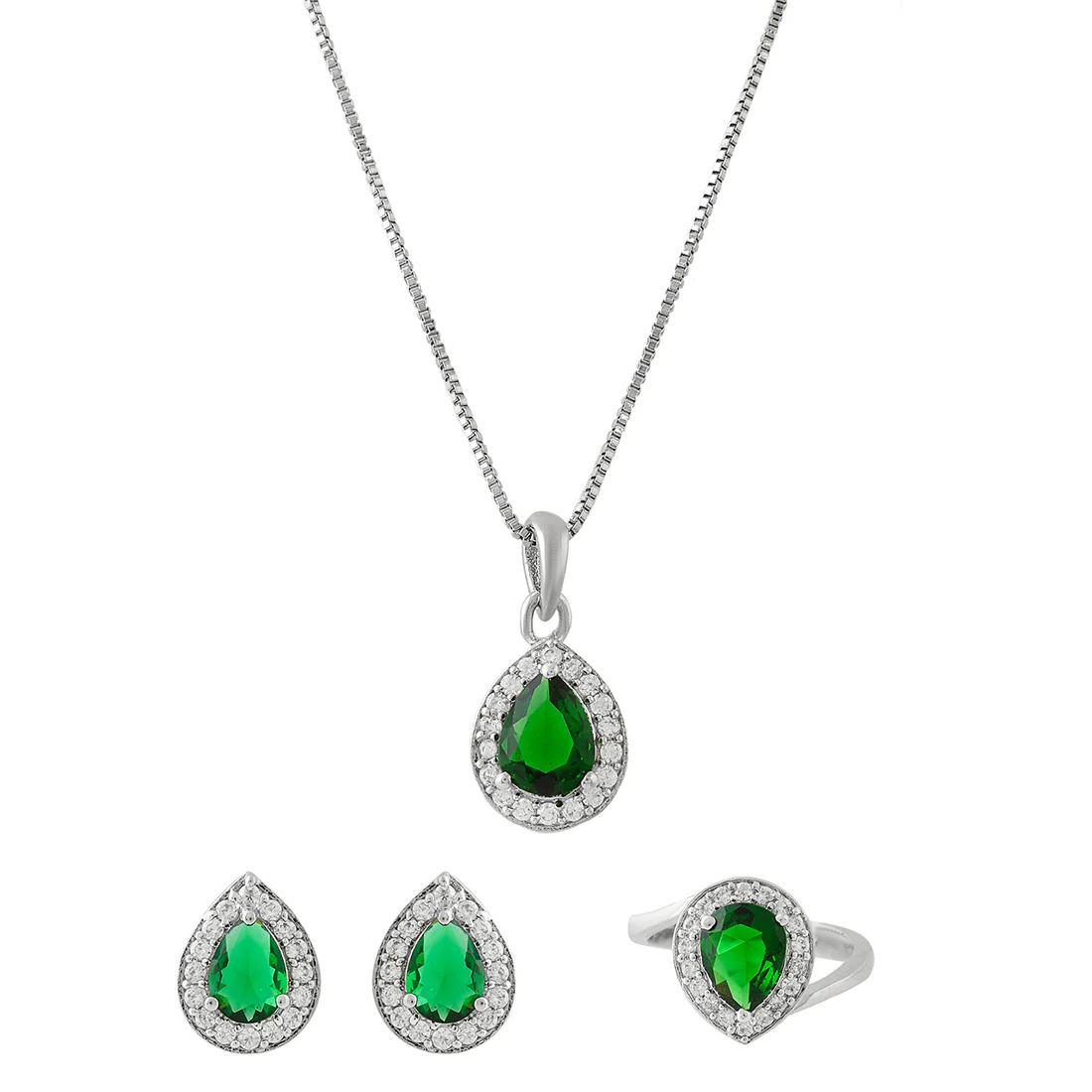 Sparkling Essentials Green Teardrop Cut Zircon Box Set - Image 3