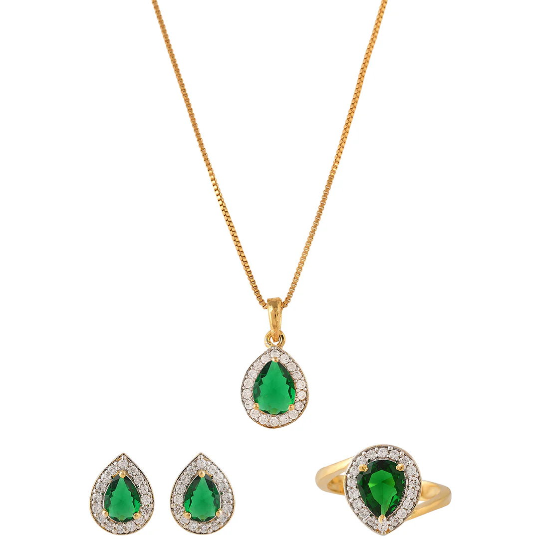 Sparkling Essentials Green Teardrop Cut Zircon Box Set - Image 3