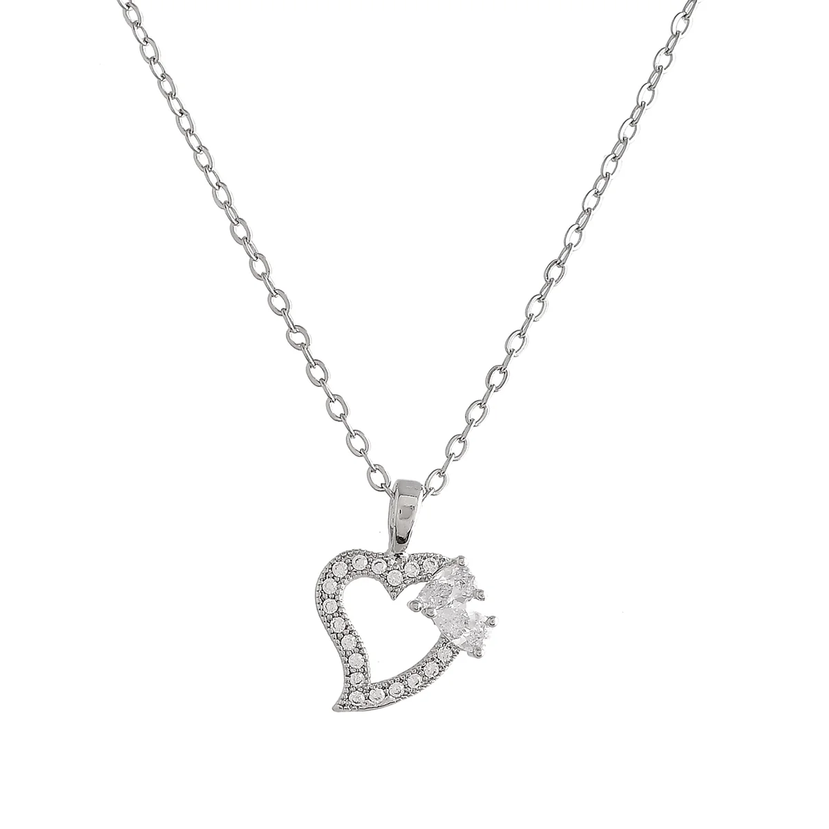 Sparkling Essentials Heart Zirconia Adorned Pendant - Image 5