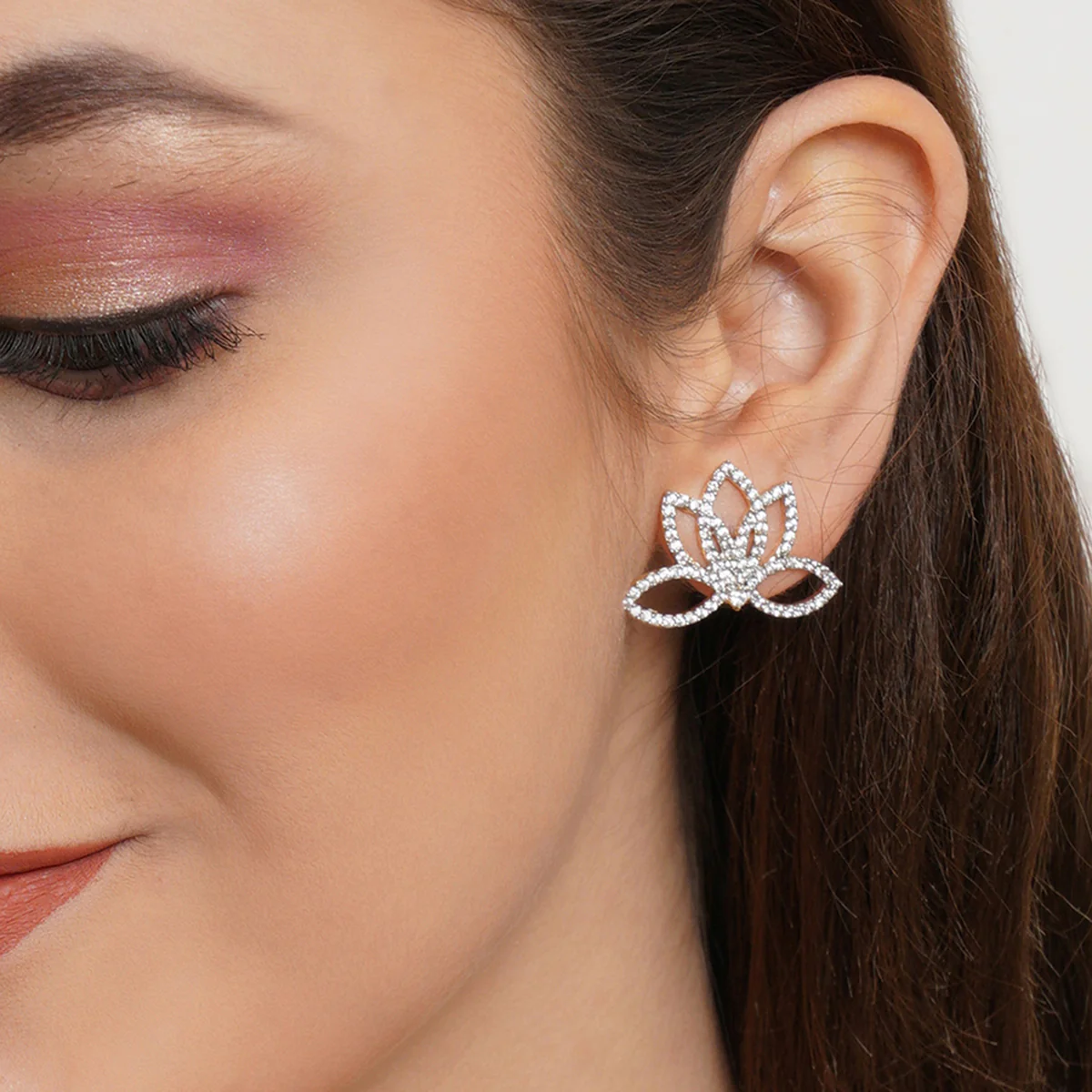 Sparkling Essentials Interlocked Marquise Earrings - Image 2