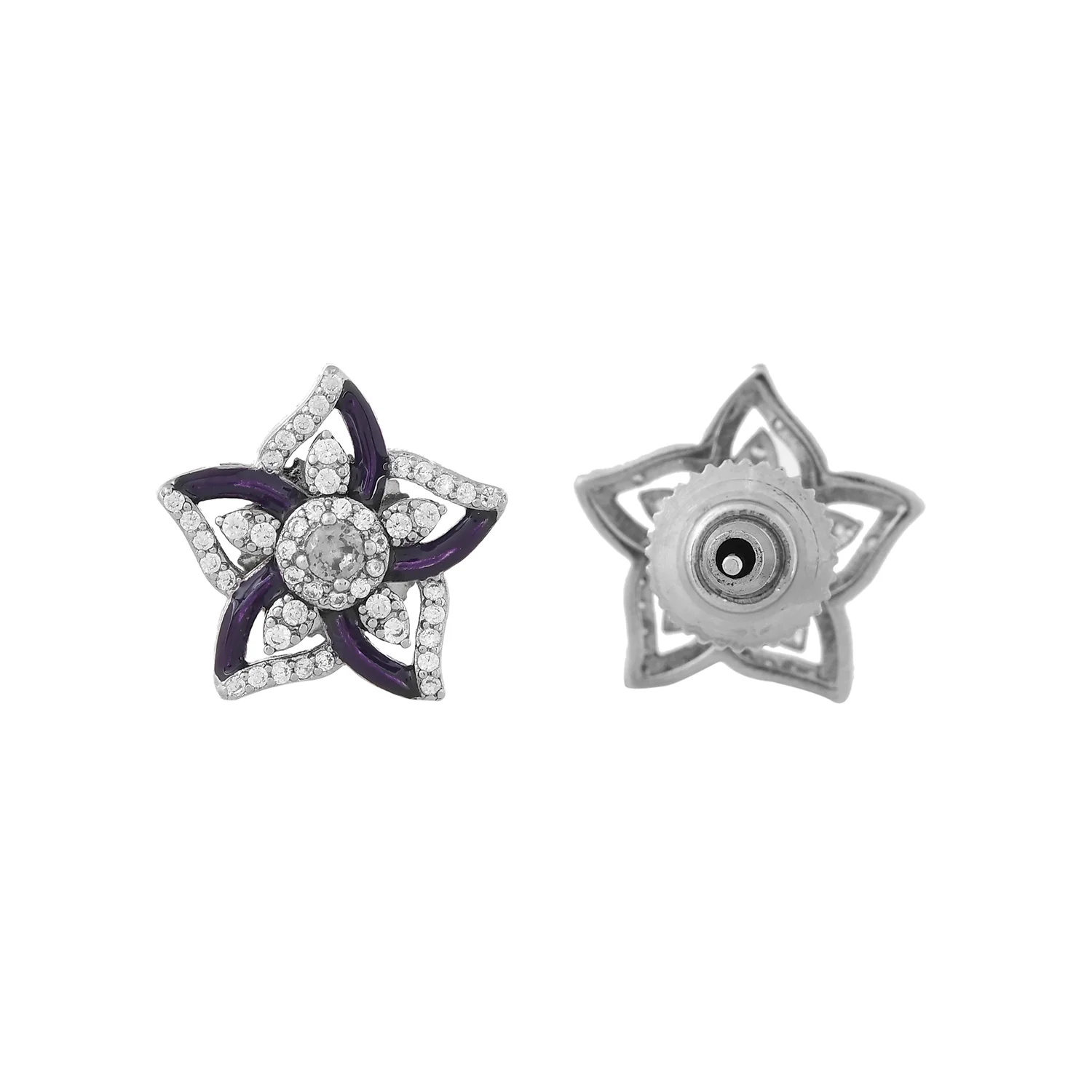 Sparkling Essentials Lilac Starlit Stud Earrings - Image 5