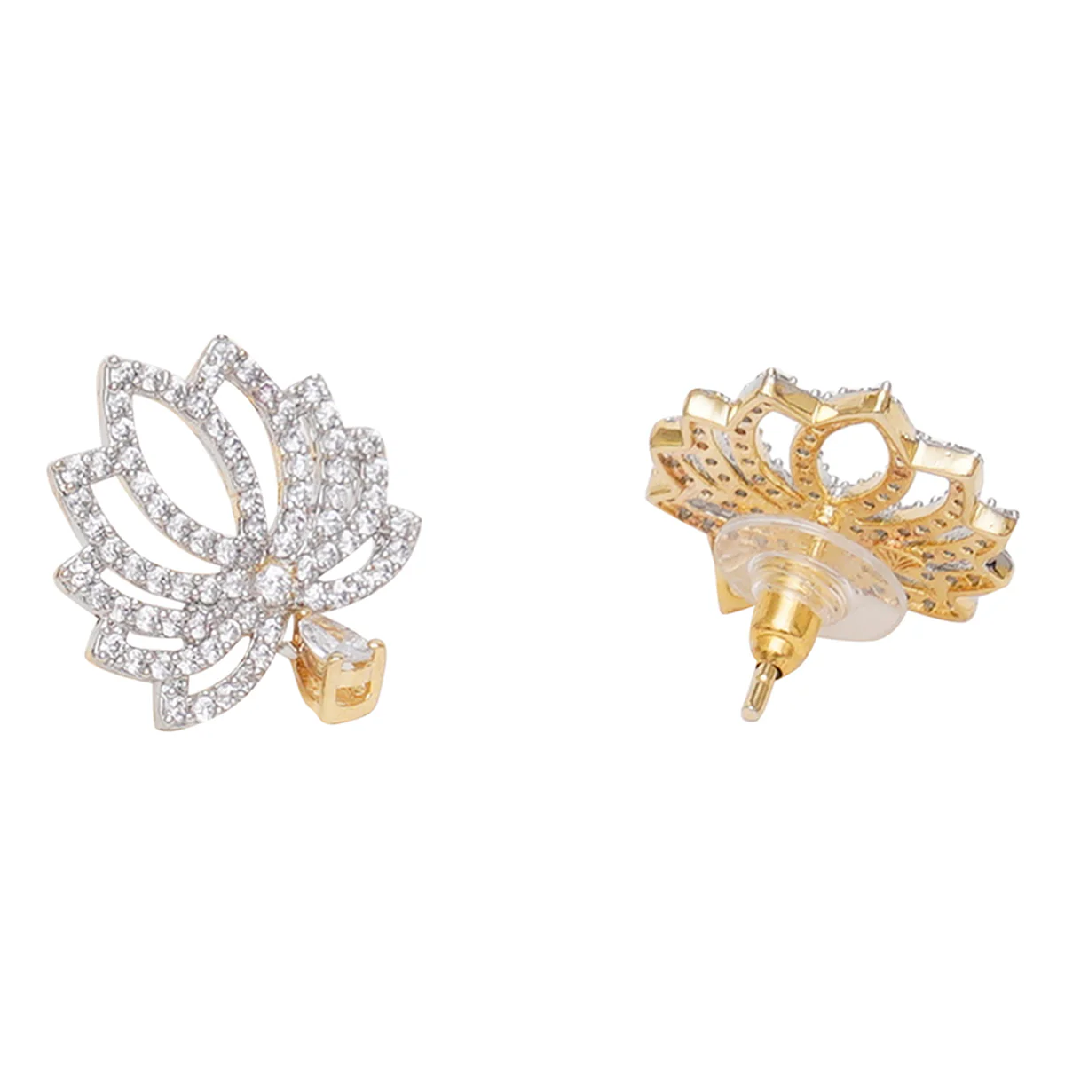 Sparkling Essentials Lotus Motif CZ Mangalsutra Set - Image 5