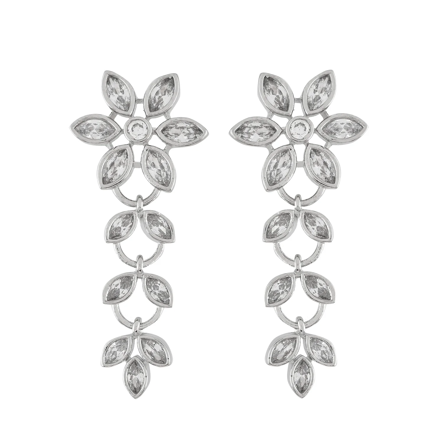 Sparkling Essentials Luminary Floral  American Diamond Necklace Set - Image 6