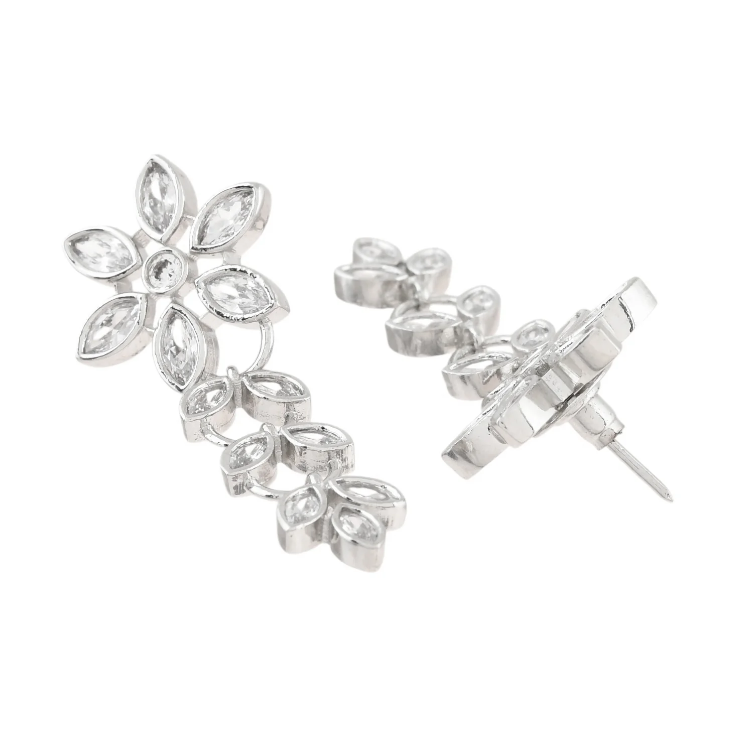 Sparkling Essentials Luminary Floral  American Diamond Necklace Set - Image 7